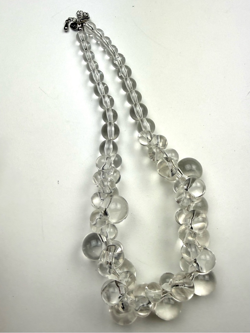 MARKS & SPENCER Clear Bead Statement Necklace